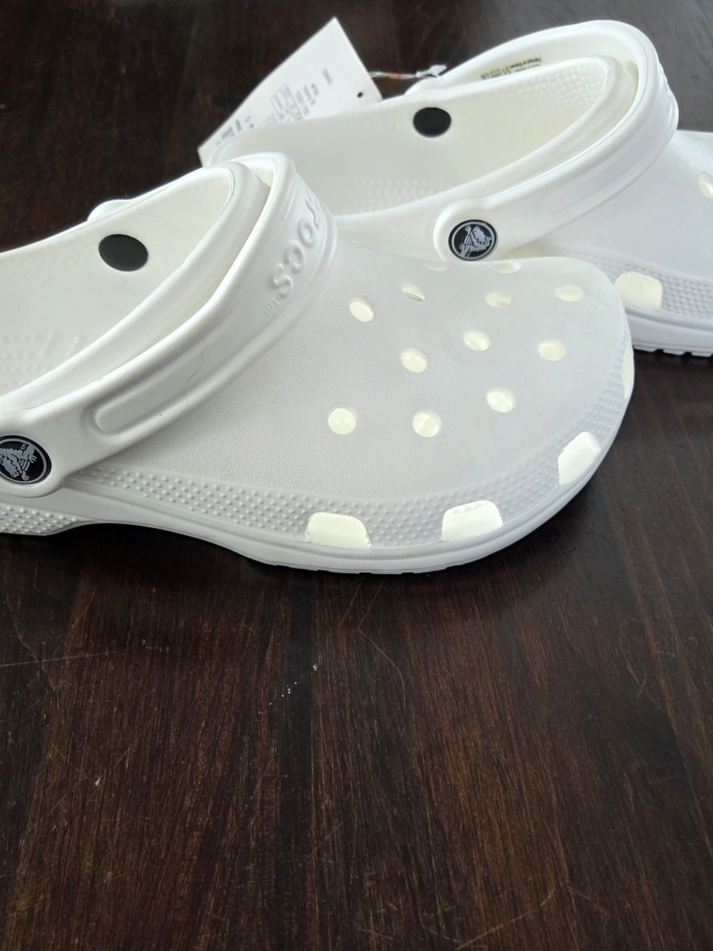 NWT Womens 7 Mens 9 CROCS White - Picture 4 of 11
